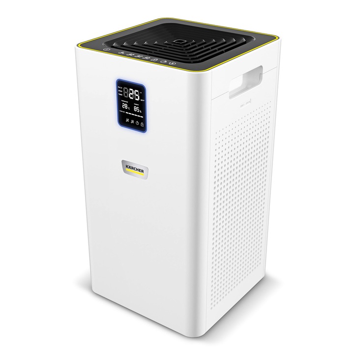 Пречиствател за въздух Karcher AF 30, 1.024-821.0, HEPA 13 филтър с активен въглен, Нощен режим, Бял/Черен