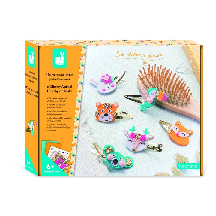 Set creatie Janod - 6 agrafe cu animalute