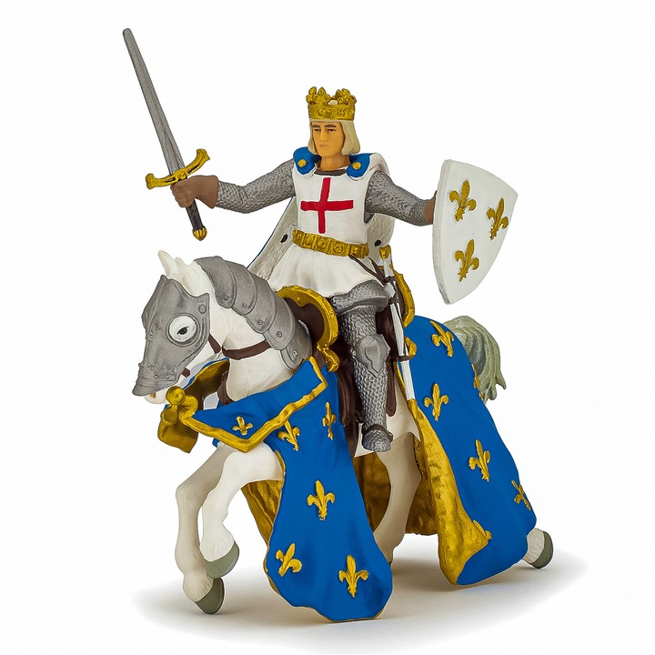 Figurina Papo - Personaje istorice, Saint Louis pe cal