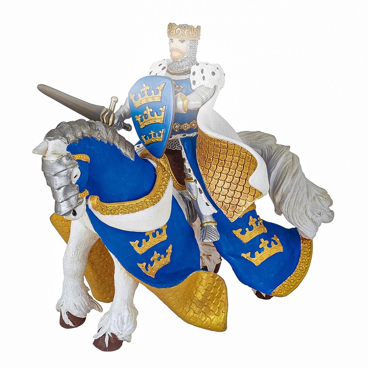 Papo figura - Középkori karakterek, Arthur király lova, kék