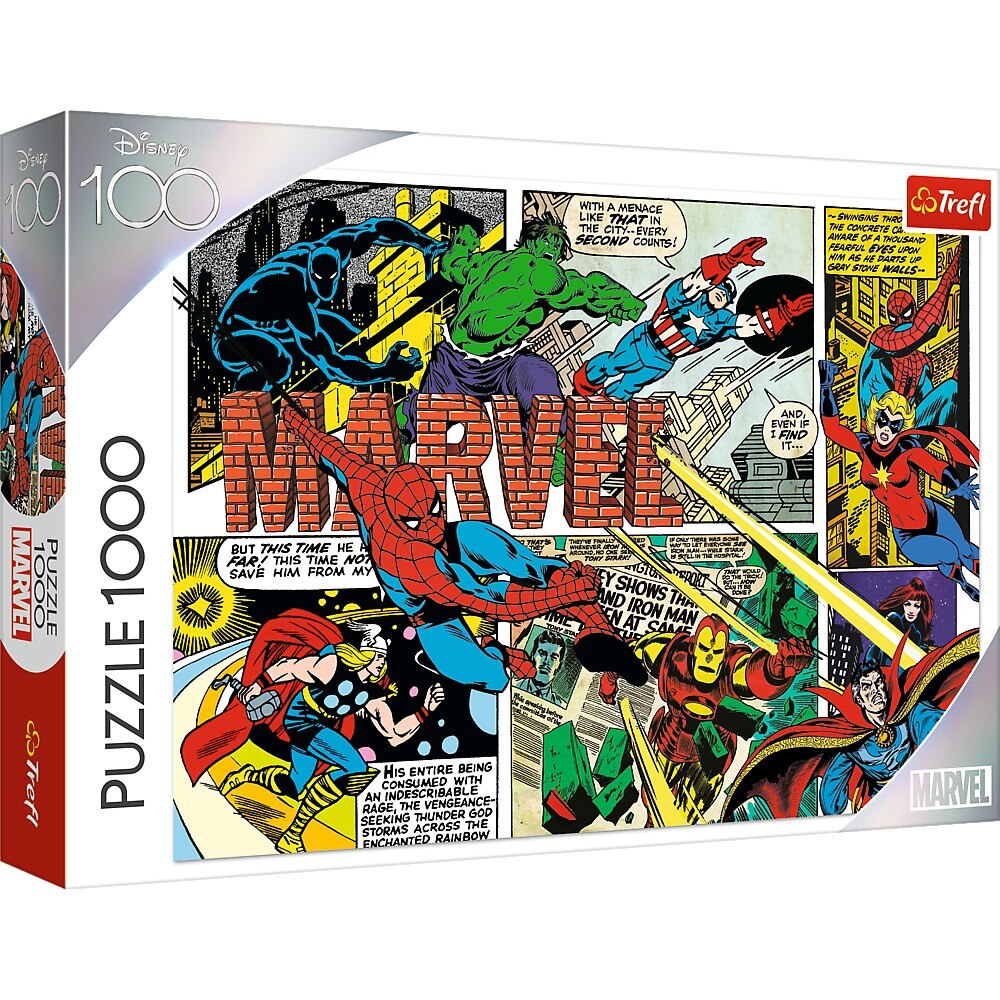Puzzle Trefl -Disney 100, Eroii Marvel, 1000 piese - eMAG.ro