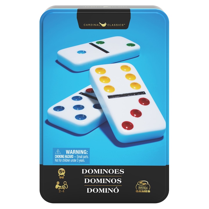 Joc Spin Master - Domino, in cutie de metal