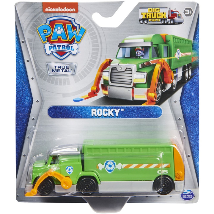 Masinuta Paw Patrol True Metal - Big Truck Pups, Camion Rocky