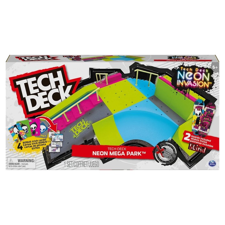 Set Tech Deck - Rampa Neon Mega Park, Fingerboard