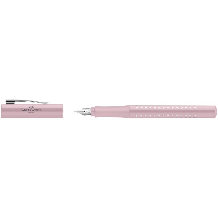 Stilou Faber-Castell Sparkle, penita M, rose metalic