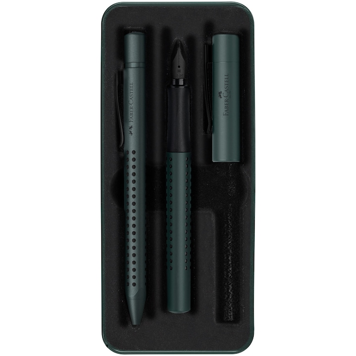 Faber-Castell Grip 2011 toll és golyóstoll ajándékkészlet, sötétzöld
