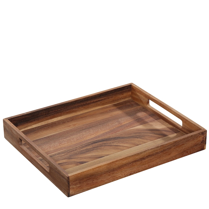 Tava de servire, ZASSENHAUS, Lemn, 44 x 36 x 6 cm, Maro