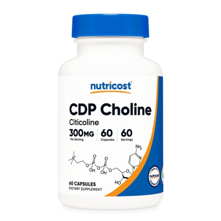 Хранителна добавка Nutricost CDP Choline 300 mg, 60 капсули
