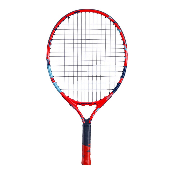 Детска тенис ракета Babolat BallFighter 19 (червена), наплетена, с калъф, 19 инча