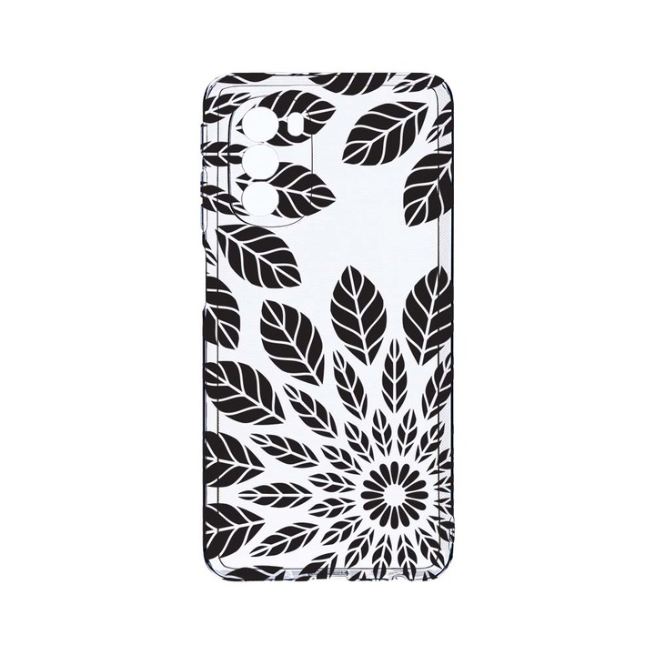 BestCase 2MM Clear Szilikon telefontok, Motorola Moto G51 5G, Flower Pattern, Kamera védelem, strapabíró, T 76