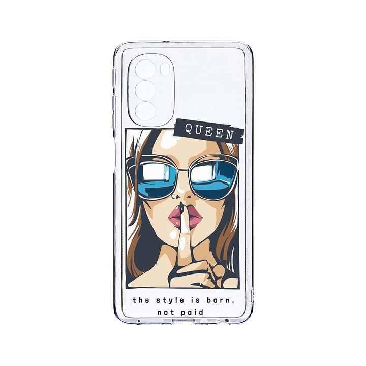 BestCase 2MM Clear Szilikon telefontok, Motorola Moto G51 5G, Queen, Kamera védelem, strapabíró, T 938