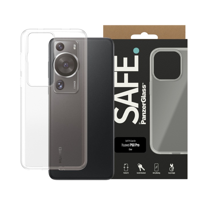 Hátsó Biztonságos Huawei P60 Pro készülékhez, átlátszó