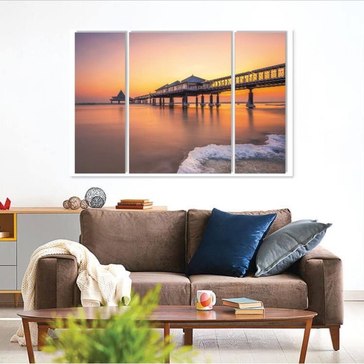 Tablou, ITA ART, Sunset, 58x80cm, 2x29x80cm, Multicolor