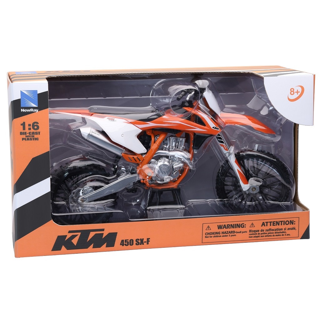Мотоциклет NEWRAY, KTM 450 SX-F, мащаб 1:6, 36 CM - eMAG.bg