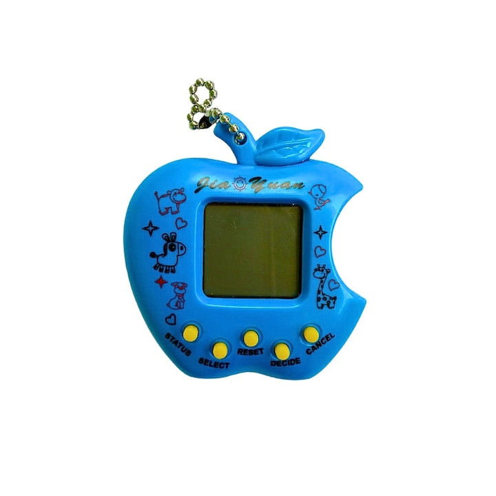 Интерактивна играчка Тамагочи VRZ, Ябълка, Tamagotchi има 168 различни животни в едно, Електронна игра, Синя, 5+