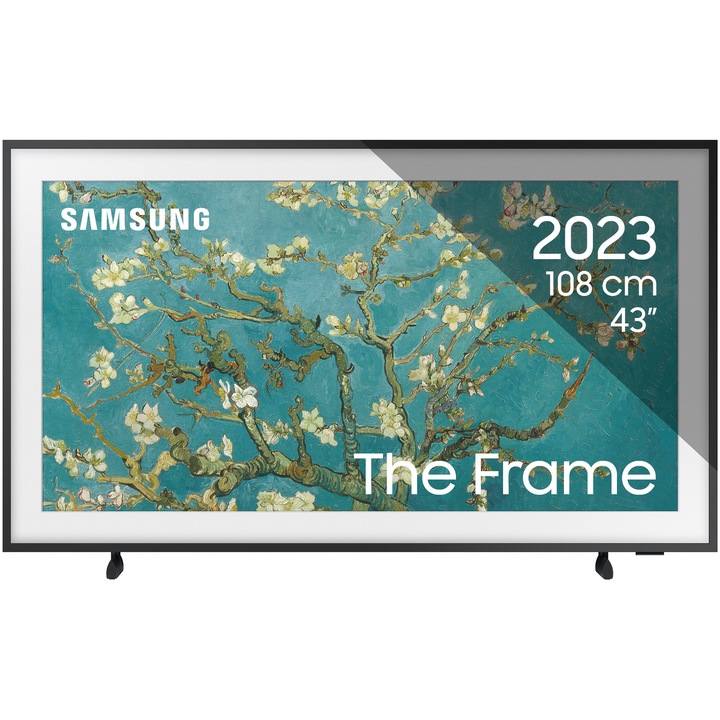 Телевизор Lifestyle Samsung The Frame QLED 43LS03BG, 43" (108 см), Smart, 4K Ultra HD, Клас G (Модел 2023)