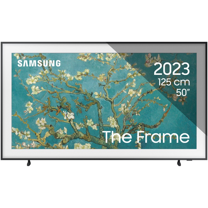 Телевизор Lifestyle Samsung The Frame QLED 50LS03BG, 50" (125 см), Smart, 4K Ultra HD, Клас G (Модел 2023)
