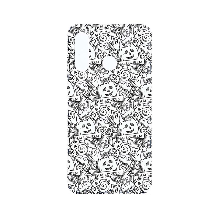 Силиконов калъф BestCase за Huawei P30 Lite, Helloween, Camera Protection, Clear Silicon 2.0MM, T 122