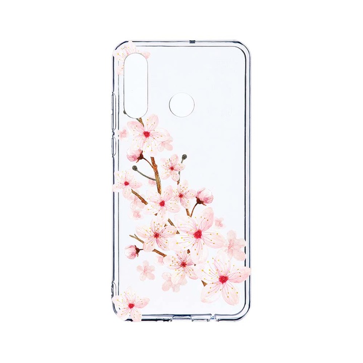 Husa BestCase® Clear Silicon 2MM, Compatibila Cu Huawei P30 Lite, Spring Flower, Antisoc, Protectie Camera, Margini ridicate pentru protectia ecranului, T 62