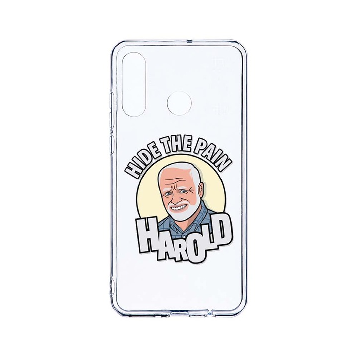 Husa BestCase® Clear Silicon 2MM, Compatibila Cu Huawei P30 Lite, Harold Hide The Pain, Antisoc, Protectie Camera, Margini ridicate pentru protectia ecranului, T 662