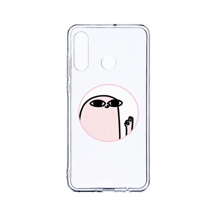 Силиконов калъф BestCase за Huawei P30 Lite, Meme, Camera Protection, Clear Silicon 2.0MM, T 658
