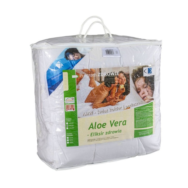 Pilota anti-alergica, 180x200cm, Bumbac/Aloe Vera, 1.15 kg