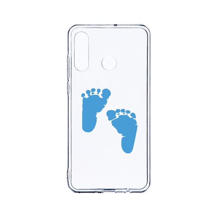 Силиконов калъф BestCase за Huawei P30 Lite, Boy Feet Print, Camera Protection, Clear Silicon 2.0MM, T 960