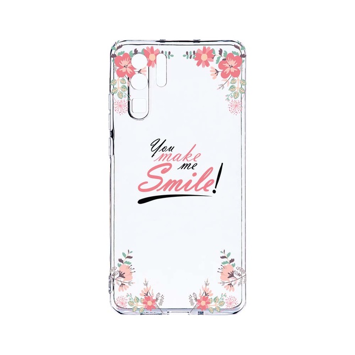 Силиконов калъф BestCase за Huawei P30 Pro, Make Me Smile, Camera Protection, Clear Silicon 2.0MM, T 4
