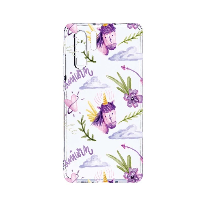 Силиконов калъф BestCase за Huawei P30 Pro, Unicorn, Camera Protection, Clear Silicon 2.0MM, T 89