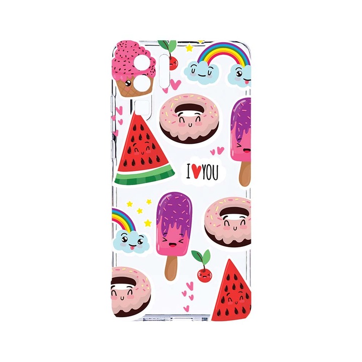 Силиконов калъф BestCase за Huawei P30 Pro, Summer Feeling, Camera Protection, Clear Silicon 2.0MM, T 87