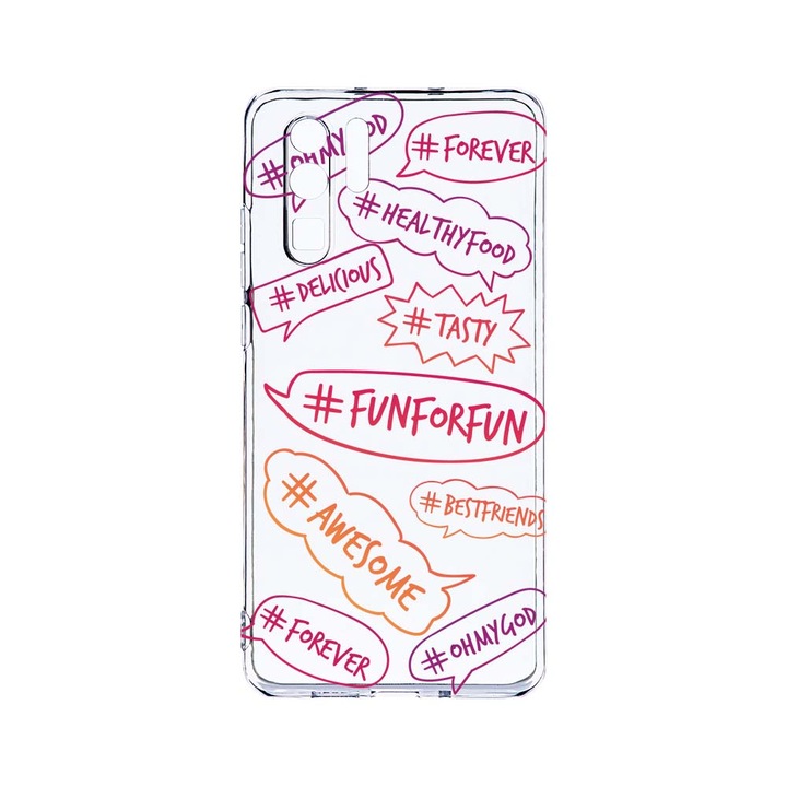 Силиконов калъф BestCase за Huawei P30 Pro, Funny, Camera Protection, Clear Silicon 2.0MM, T 125