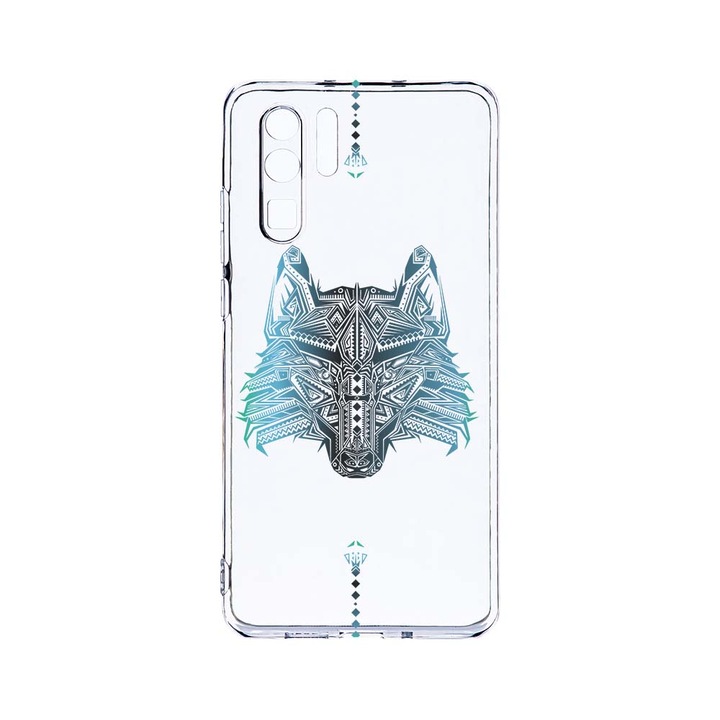 Силиконов калъф BestCase за Huawei P30 Pro, Wolf, Camera Protection, Clear Silicon 2.0MM, T 50