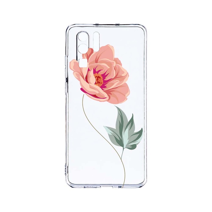 Силиконов калъф BestCase за Huawei P30 Pro, Rose, Camera Protection, Clear Silicon 2.0MM, T 127
