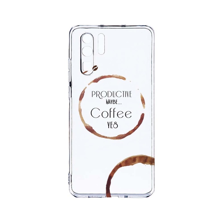 Силиконов калъф BestCase за Huawei P30 Pro, Coffee, Camera Protection, Clear Silicon 2.0MM, T 33