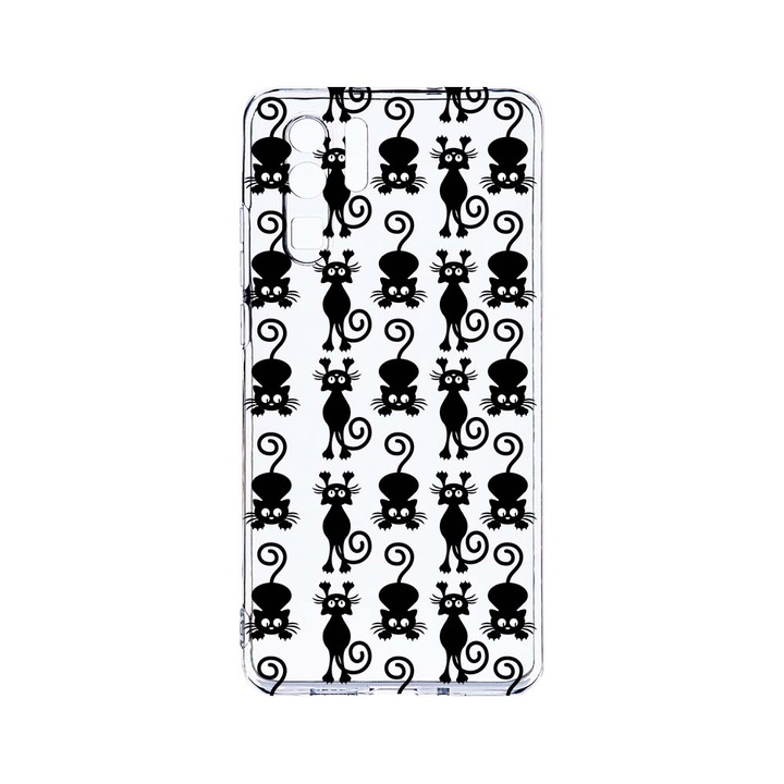 Силиконов калъф BestCase за Huawei P30 Pro, Cats, Camera Protection, Clear Silicon 2.0MM, T 115