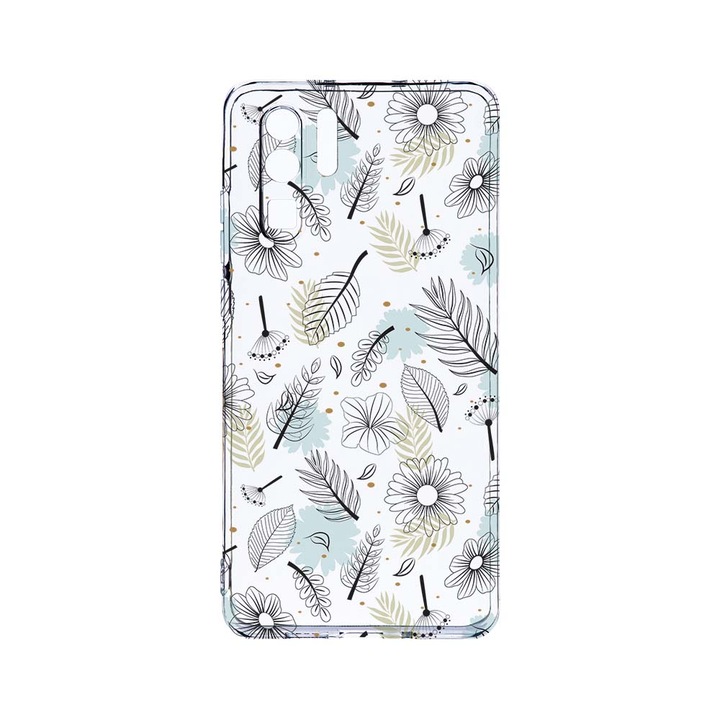 Силиконов калъф BestCase за Huawei P30 Pro, Flowers, Camera Protection, Clear Silicon 2.0MM, T 81