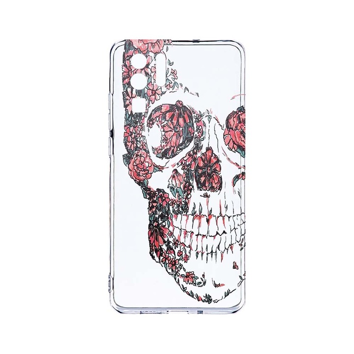 Силиконов калъф BestCase за Huawei P30 Pro, Skull, Camera Protection, Clear Silicon 2.0MM, T 253