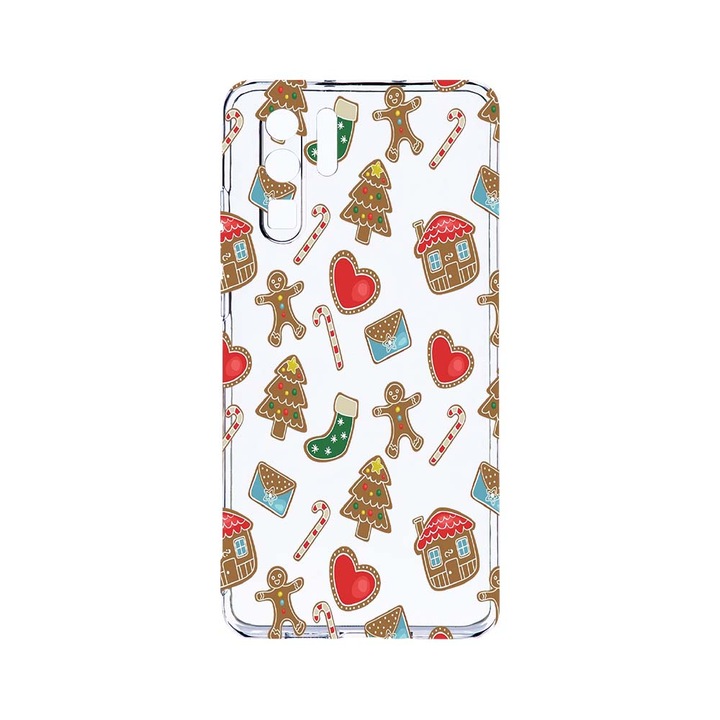 Силиконов калъф BestCase за Huawei P30 Pro, Xmas, Camera Protection, Clear Silicon 2.0MM, T 353