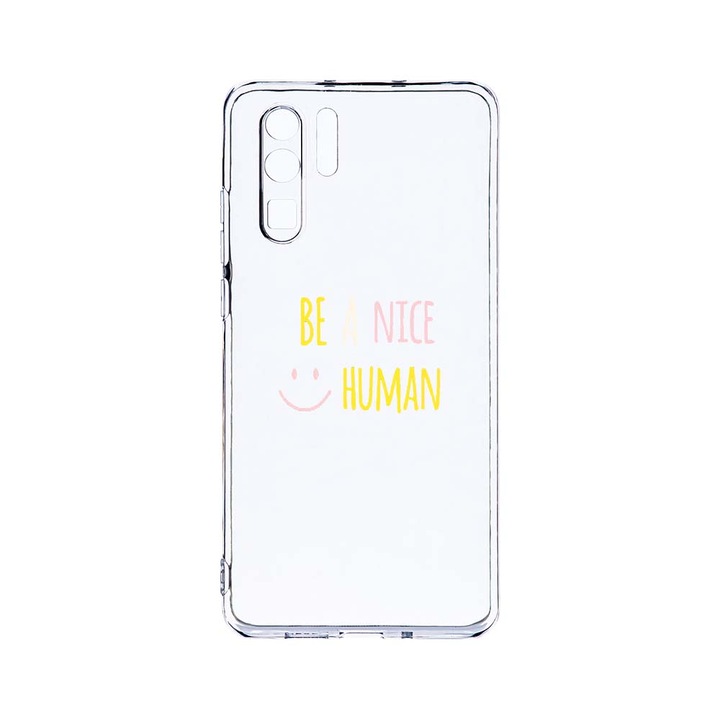 Силиконов калъф BestCase за Huawei P30 Pro, Be Nice, Camera Protection, Clear Silicon 2.0MM, T 480