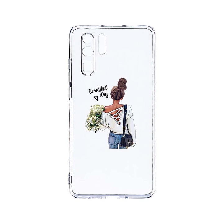 Силиконов калъф BestCase за Huawei P30 Pro, Mom's Beautiful Day, Camera Protection, Clear Silicon 2.0MM, T 561