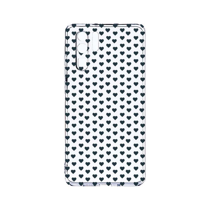 Силиконов калъф BestCase за Huawei P30 Pro, Little Hearts, Camera Protection, Clear Silicon 2.0MM, T 82