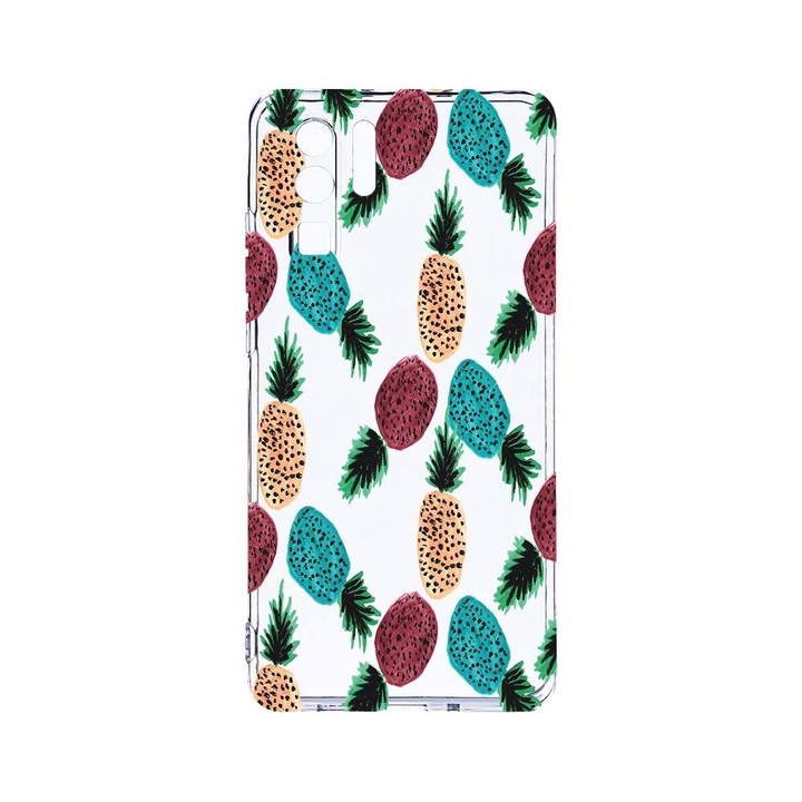 Силиконов калъф BestCase за Huawei P30 Pro, Ananas, Camera Protection, Clear Silicon 2.0MM, T 669