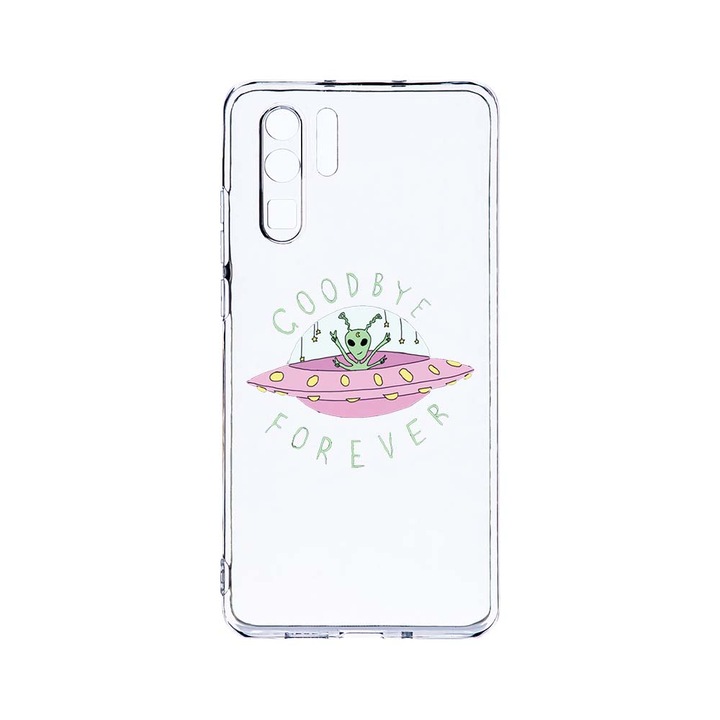 Силиконов калъф BestCase за Huawei P30 Pro, Universe, Good Bye, Camera Protection, Clear Silicon 2.0MM, T 474