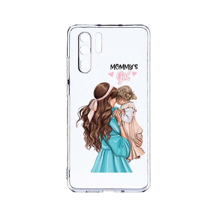 Силиконов калъф BestCase за Huawei P30 Pro, Mommy's Girl, Camera Protection, Clear Silicon 2.0MM, T 555