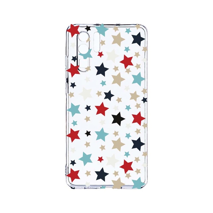 Силиконов калъф BestCase за Huawei P30 Pro, Stars, Camera Protection, Clear Silicon 2.0MM, T 146