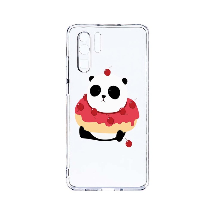 Силиконов калъф BestCase за Huawei P30 Pro, Sweet Panda, Camera Protection, Clear Silicon 2.0MM, T 585