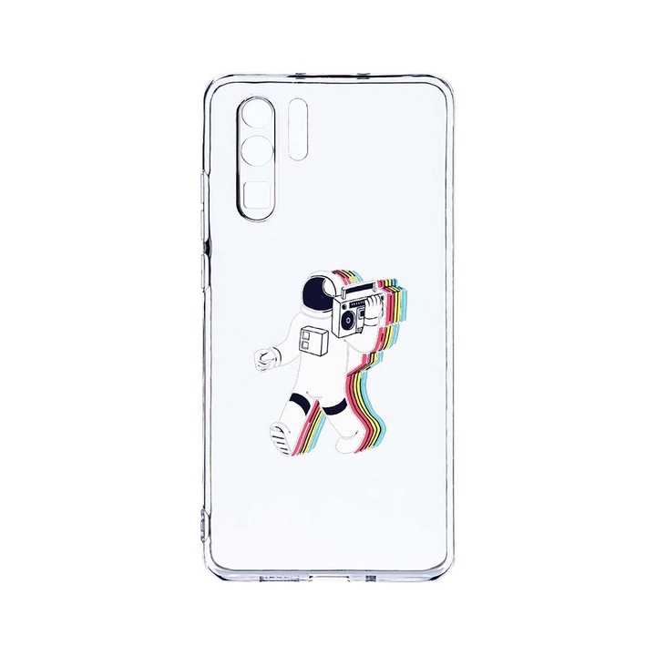 Силиконов калъф BestCase за Huawei P30 Pro, Walk On Moon, Camera Protection, Clear Silicon 2.0MM, T 467