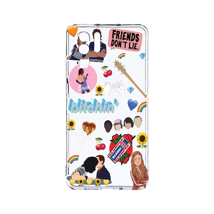 Силиконов калъф BestCase за Huawei P30 Pro, Friends Don’t Lie, Camera Protection, Clear Silicon 2.0MM, T 376