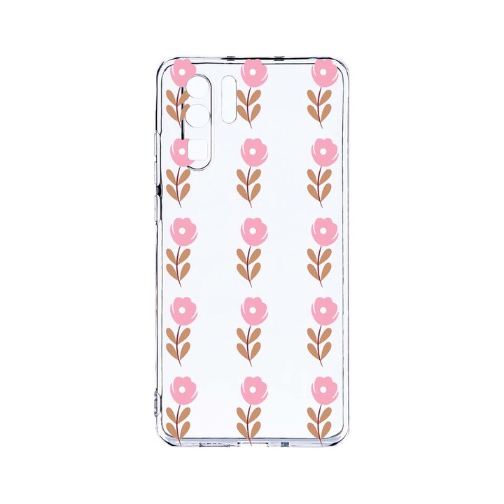 Силиконов калъф BestCase за Huawei P30 Pro, Flowers Pattern, Camera Protection, Clear Silicon 2.0MM, T 505