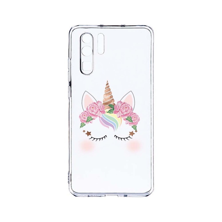 Силиконов калъф BestCase за Huawei P30 Pro, Unicorn, Camera Protection, Clear Silicon 2.0MM, T 525